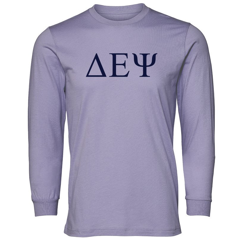 Delta Epsilon Psi Lettered Long Sleeve T-Shirts