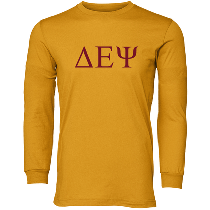 Delta Epsilon Psi Lettered Long Sleeve T-Shirts