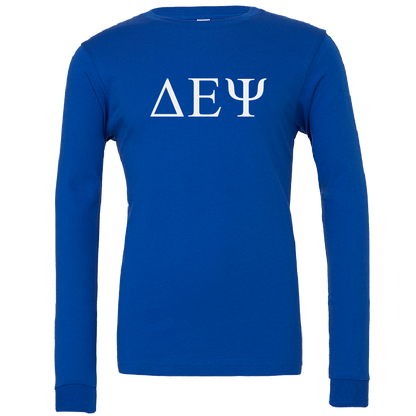 Delta Epsilon Psi Lettered Long Sleeve T-Shirts