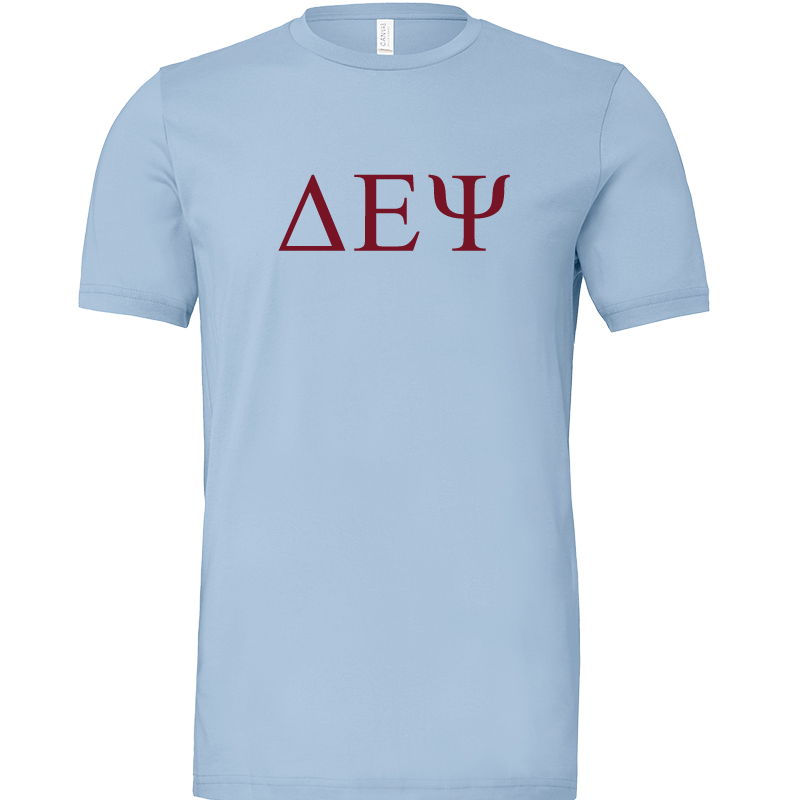 Delta Epsilon Psi Lettered Short Sleeve T-Shirts