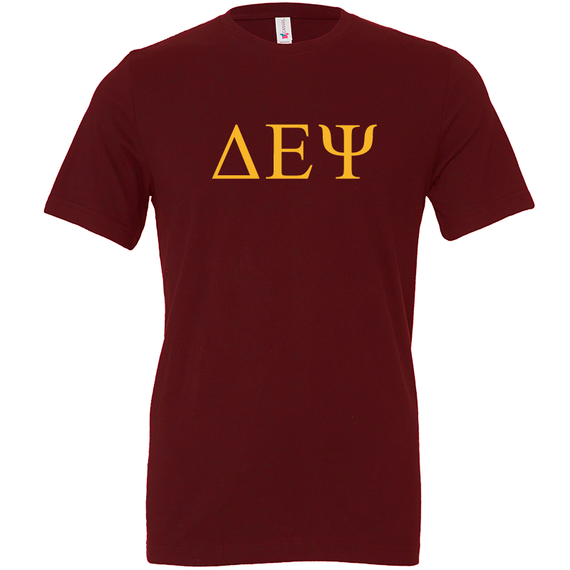 Delta Epsilon Psi Lettered Short Sleeve T-Shirts