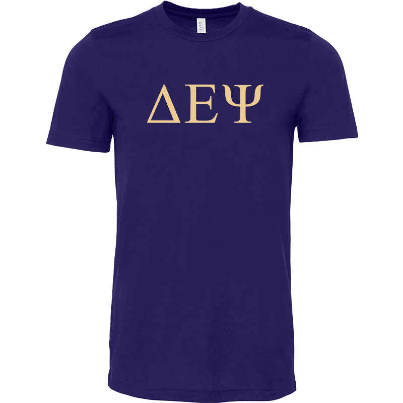 Delta Epsilon Psi Lettered Short Sleeve T-Shirts