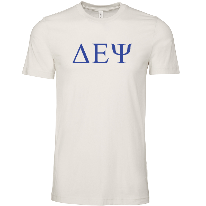 Delta Epsilon Psi Lettered Short Sleeve T-Shirts