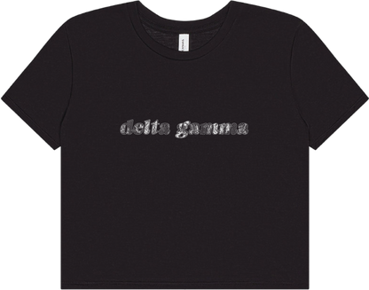 Delta Gamma Lace Print Crop Top