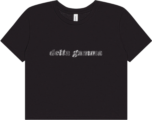 Delta Gamma Lace Print Crop Top