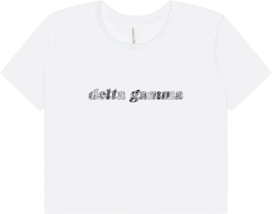 Delta Gamma Lace Print Crop Top