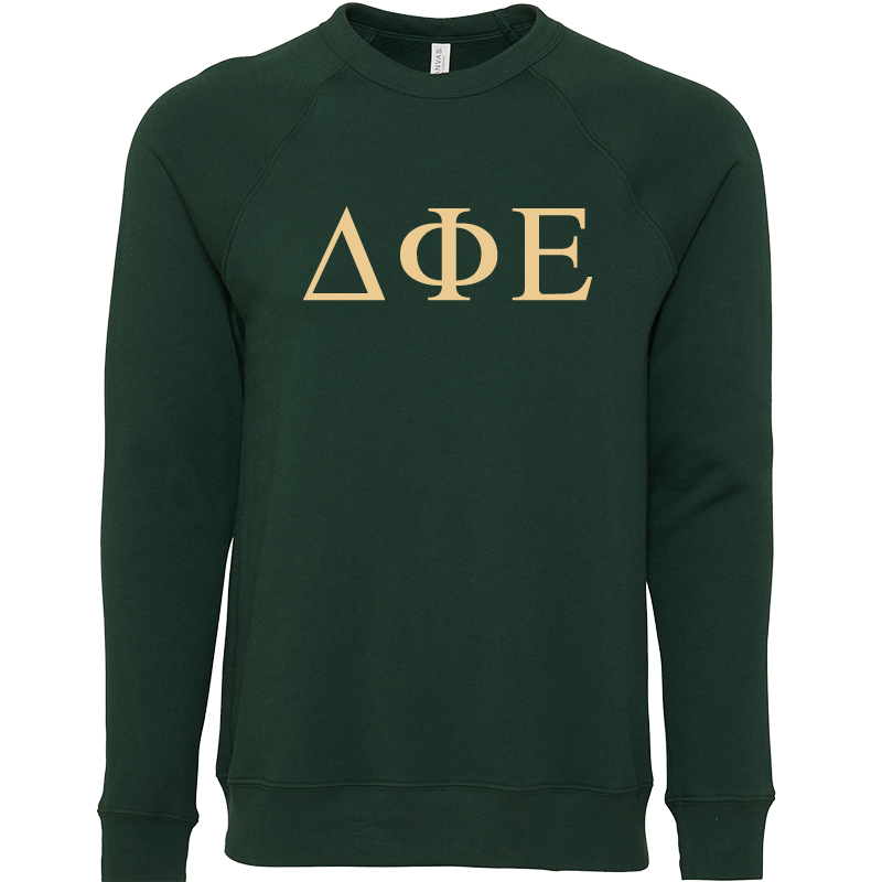 Delta Phi Epsilon Lettered Crewneck Sweatshirts