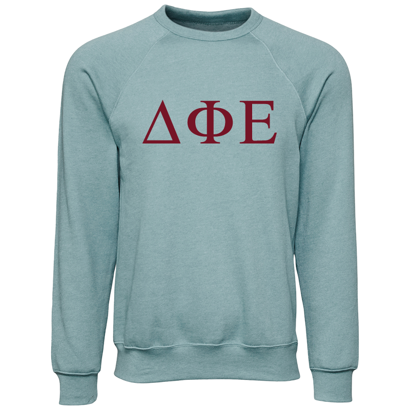 Delta Phi Epsilon Lettered Crewneck Sweatshirts