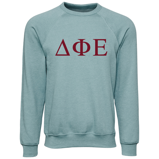 Delta Phi Epsilon Embroidered Lettered Crewneck Sweatshirts