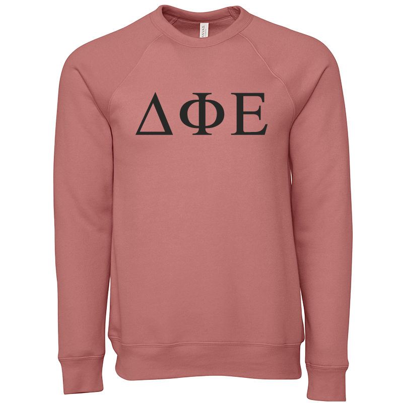 Delta Phi Epsilon Lettered Crewneck Sweatshirts