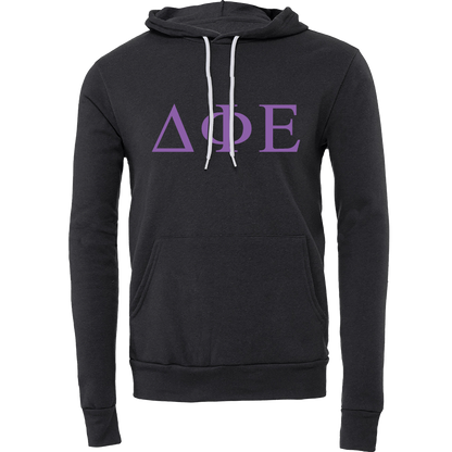 Delta Phi Epsilon Lettered Hooded Sweatshirts