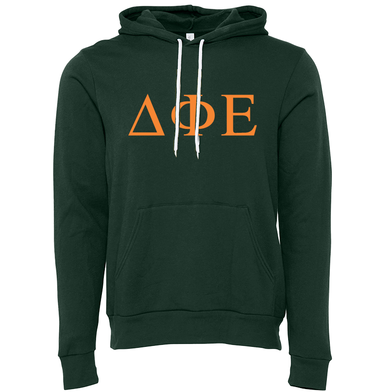 Delta Phi Epsilon Lettered Hooded Sweatshirts