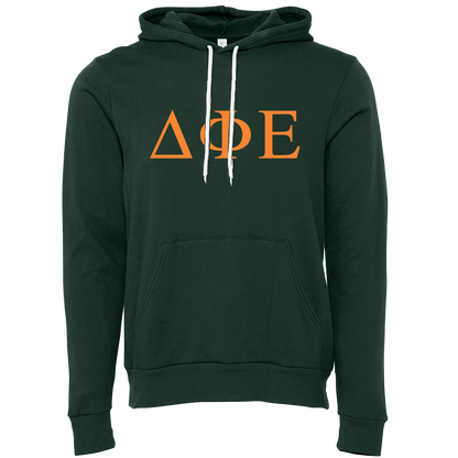 Delta Phi Epsilon Lettered Hooded Sweatshirts