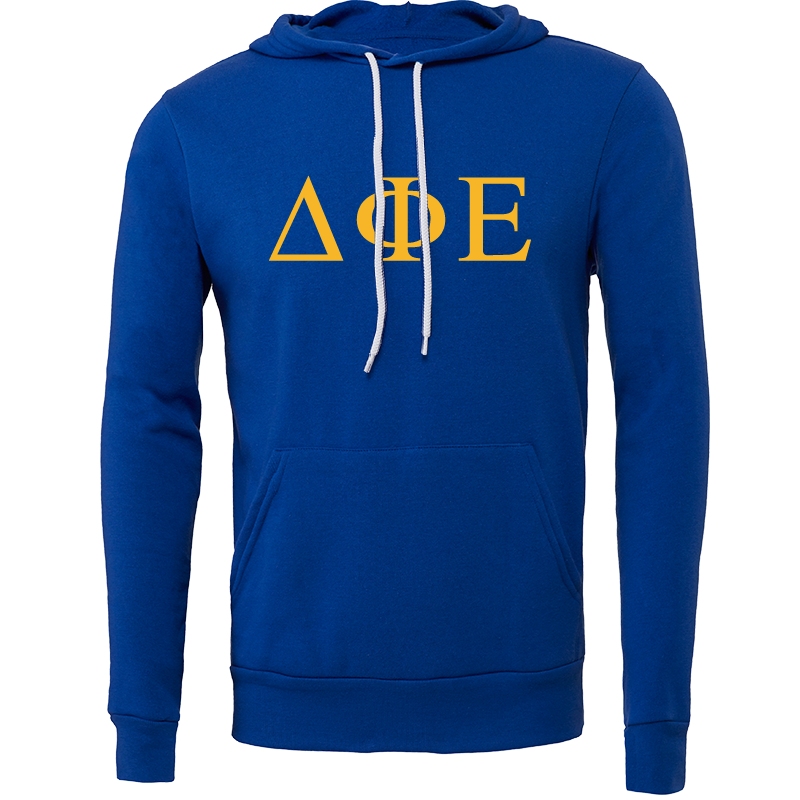 Delta Phi Epsilon Lettered Hooded Sweatshirts