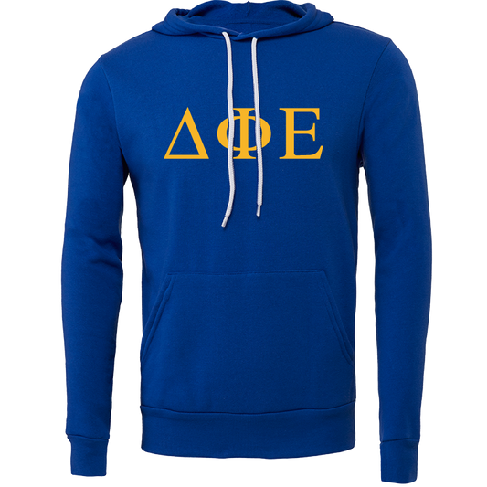 Delta Phi Epsilon Lettered Hooded Sweatshirts