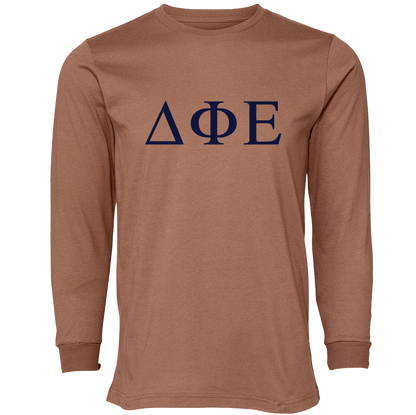 Delta Phi Epsilon Lettered Long Sleeve T-Shirts