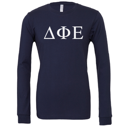 Delta Phi Epsilon Lettered Long Sleeve T-Shirts