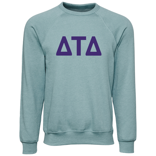 Delta Tau Delta Embroidered Lettered Crewneck Sweatshirts