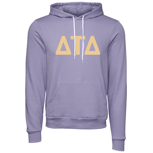 Delta Tau Delta Embroidered Lettered Hooded Sweatshirts