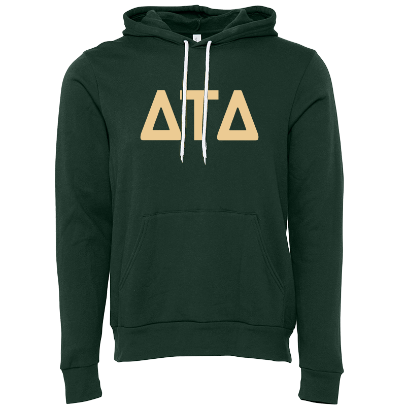 Delta Tau Delta Lettered Hooded Sweatshirts