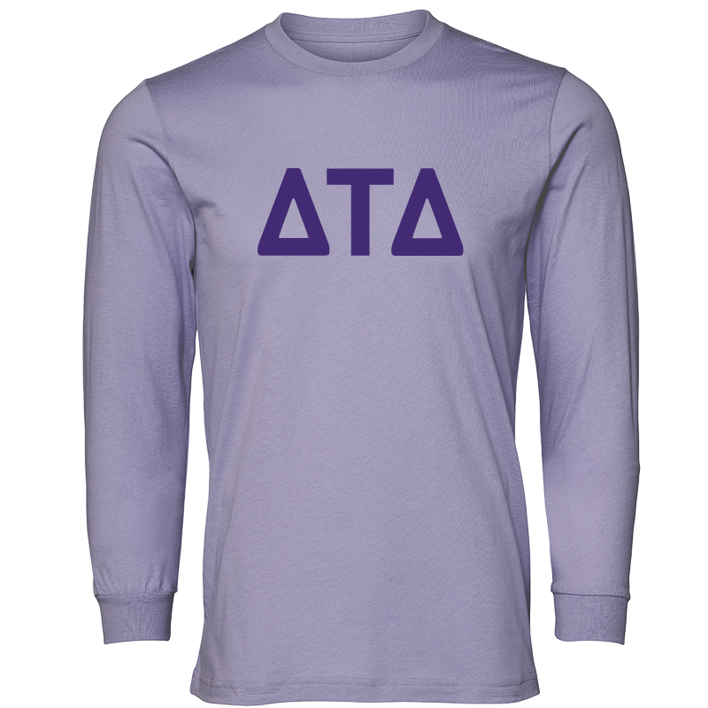 Delta Tau Delta Lettered Long Sleeve T-Shirts