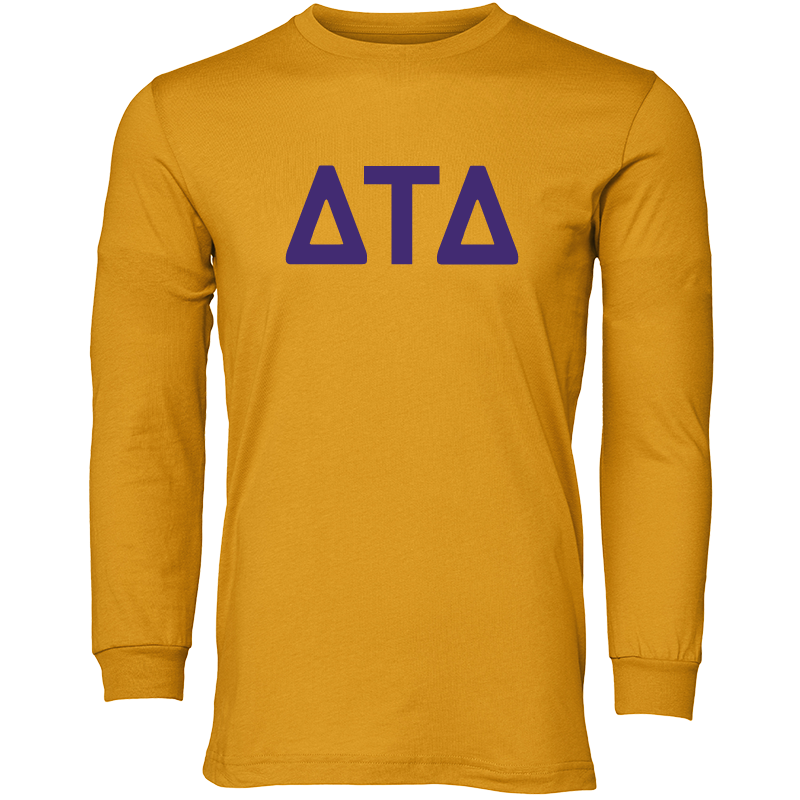 Delta Tau Delta Lettered Long Sleeve T-Shirts