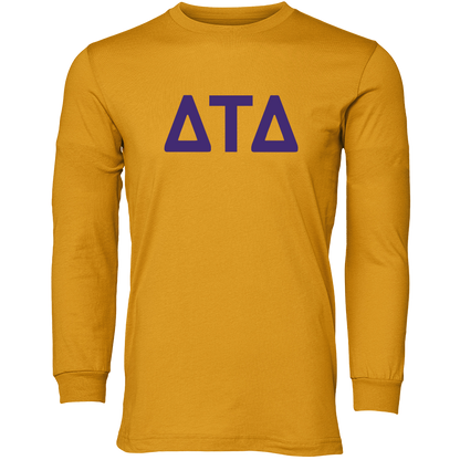 Delta Tau Delta Lettered Long Sleeve T-Shirts