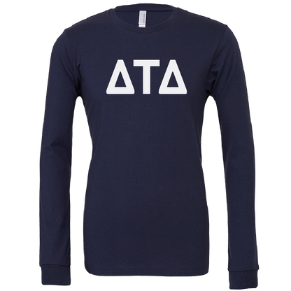 Delta Tau Delta Lettered Long Sleeve T-Shirts