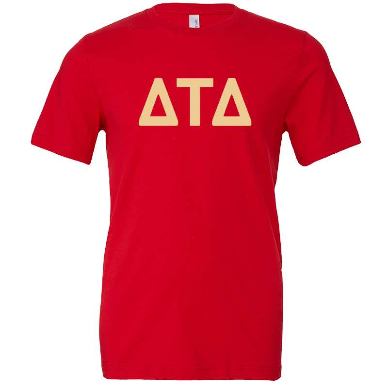 Delta Tau Delta Lettered Short Sleeve T-Shirts