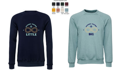 Nautical Big/Little Embroidered Crewnecks