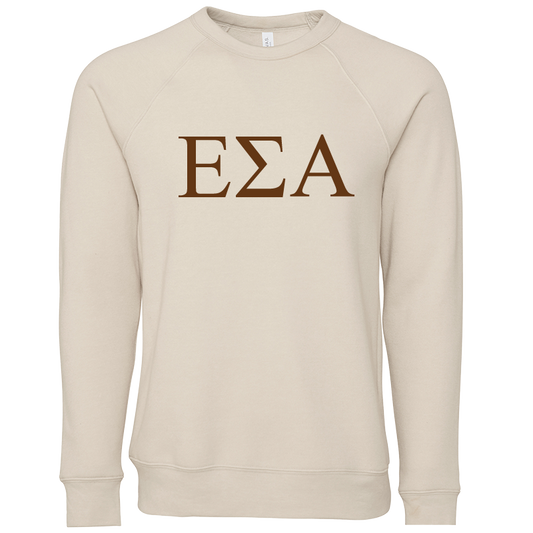 Epsilon Sigma Alpha Embroidered Lettered Crewneck Sweatshirts