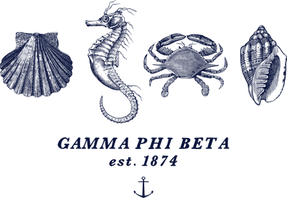 Gamma Phi Beta Nautical Graphic Crewnecks