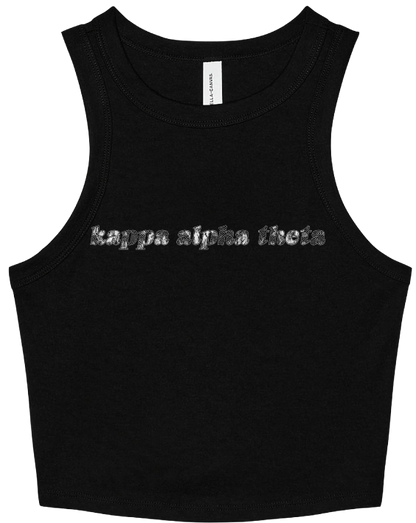 Kappa Alpha Theta Lace Print Cropped Tank