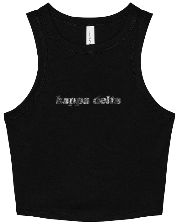 Kappa Delta Lace Print Cropped Tank