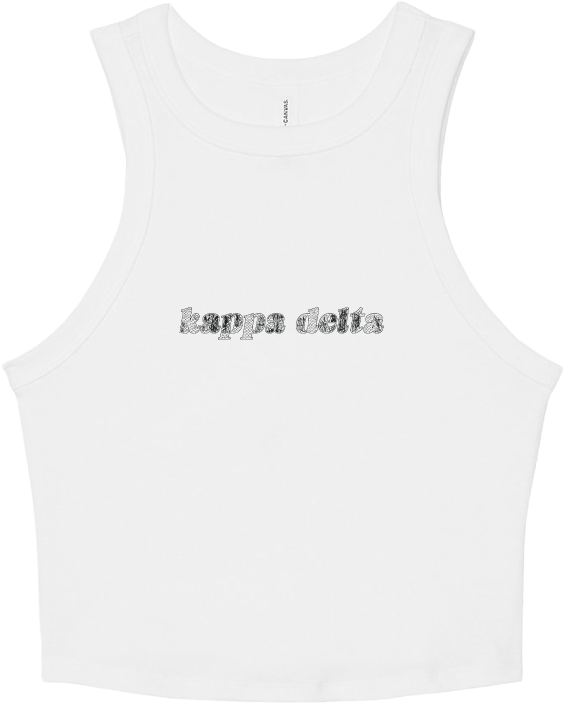 Kappa Delta Lace Print Cropped Tank