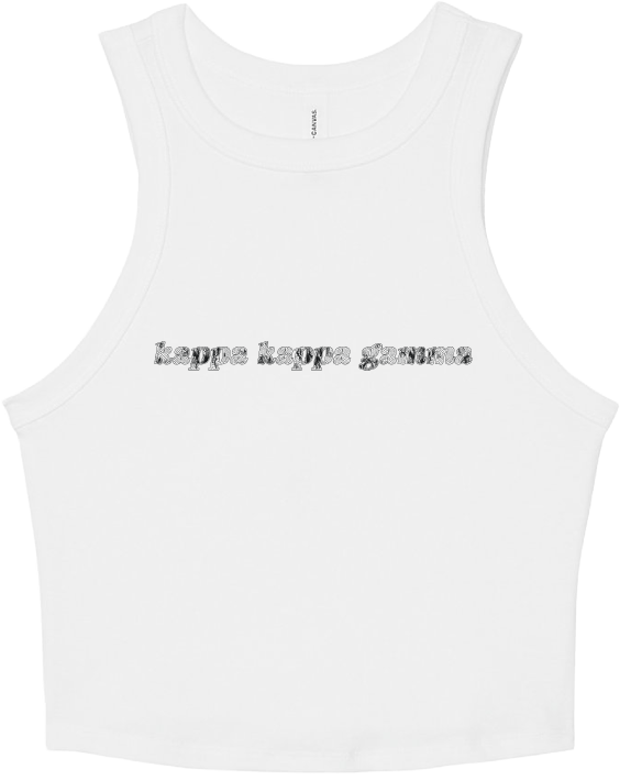 Kappa Kappa Gamma Lace Print Cropped Tank