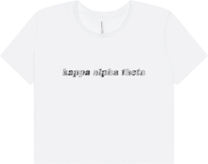 Kappa Alpha Theta white cropped tee