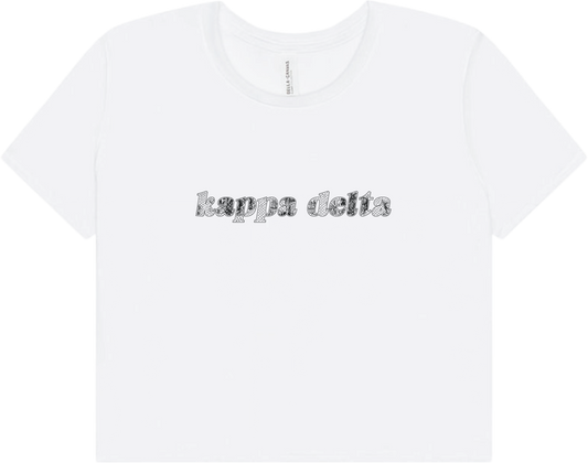 Kappa Delta white crop top