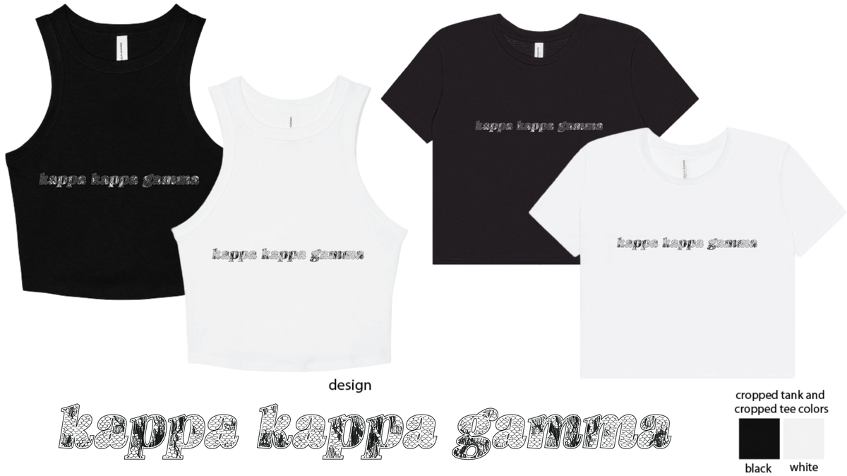 Kappa Kappa Gamma tank and tee options