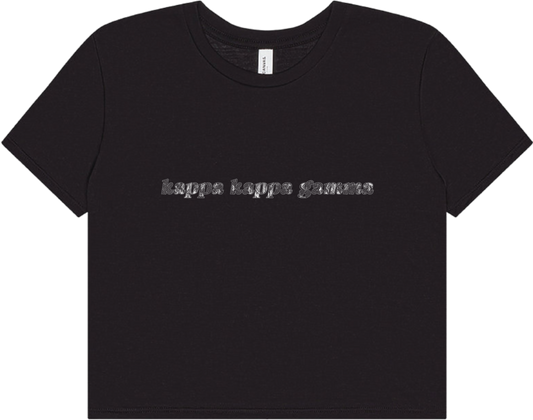 Kappa Kappa Gamma cropped black tee