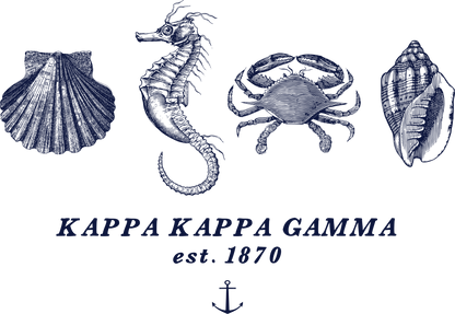 Kappa Kappa Gamma Nautical Graphic T-Shirts