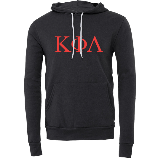 Kappa Phi Lambda Embroidered Lettered Hooded Sweatshirts