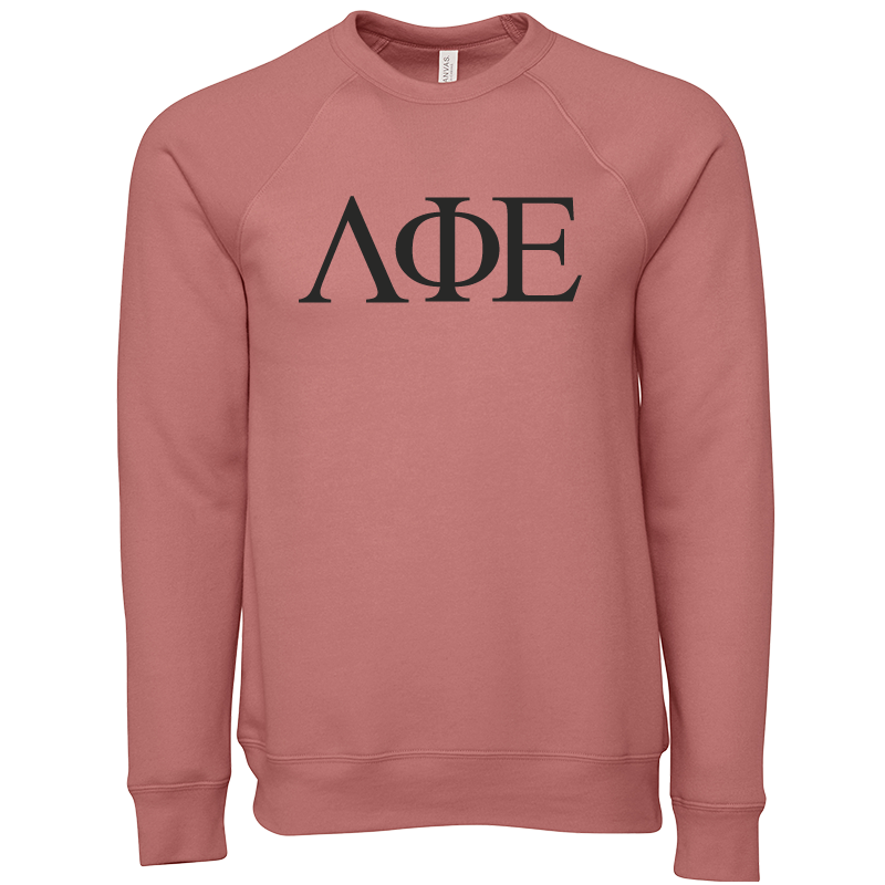 Lambda Phi Epsilon Lettered Crewneck Sweatshirts