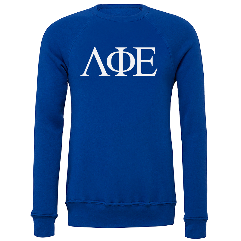 Lambda Phi Epsilon Lettered Crewneck Sweatshirts