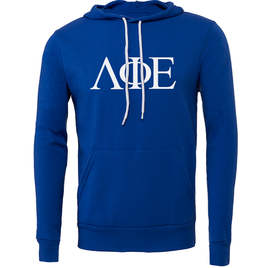 Lambda Phi Epsilon Embroidered Lettered Hooded Sweatshirts