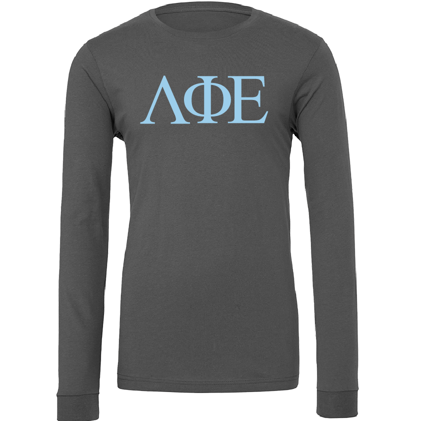 Lambda Phi Epsilon Lettered Long Sleeve T-Shirts