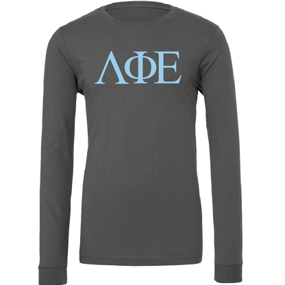 Lambda Phi Epsilon Lettered Long Sleeve T-Shirts