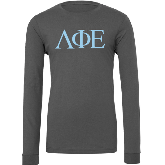 Lambda Phi Epsilon Lettered Long Sleeve T-Shirts