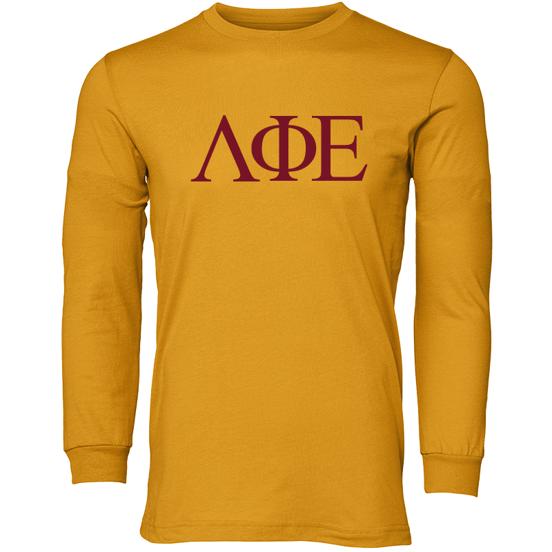 Lambda Phi Epsilon Lettered Long Sleeve T-Shirts