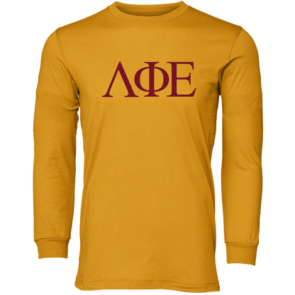 Lambda Phi Epsilon Lettered Long Sleeve T-Shirts